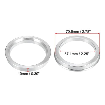 X AUTOHAUX 4pcs Aluminium Alloy Hub Centric Rings Wheel Bore Center Spacer - size: 57.1mm