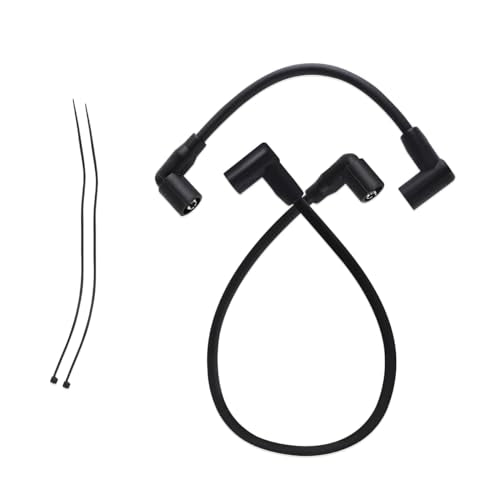 Black Spark Plug Wire Set w/Tie,Insulating Sheath,Copper Core