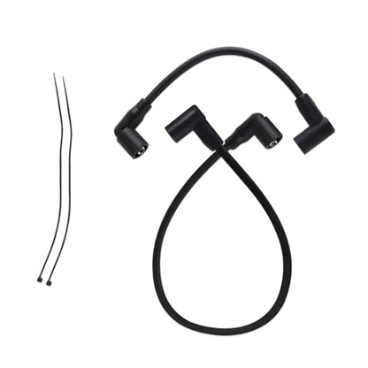 Black Spark Plug Wire Set w/Tie,Insulating Sheath,Copper Core