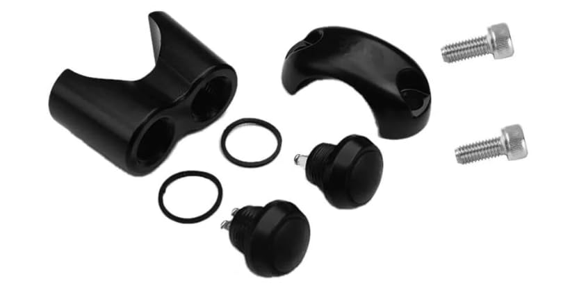 2 Buttons CNC Hand Control Momentary Switch Micro Switch, - size: 7/8 Inch Black
