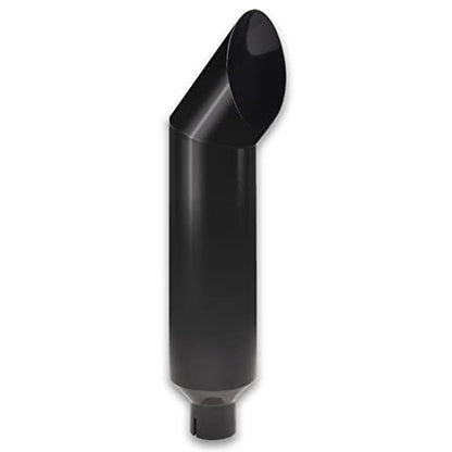 4 Inch Inlet 7 Inch Outlet Gloss Black Stainless Steel Miter Angle Cut Diesel Smoker Exhaust Stack Tip Diesel Exhaust Tip(Stack Smokers 4" ID Inlet 36" Long) - size: 4‘’Inlet 7‘’Outlet-Black