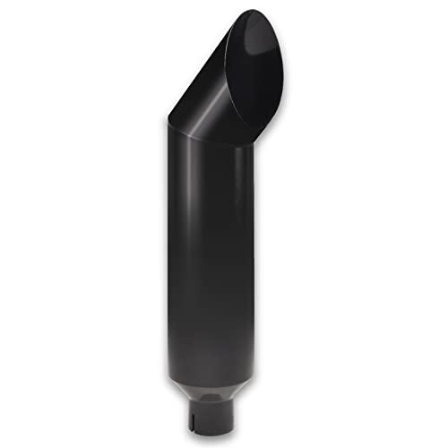 5 Inch Inlet 8 Inch Outlet Gloss Black Stainless Steel Miter Angle Cut Diesel Smoker Exhaust Stack Tip Diesel Exhaust Tip(Stack Smokers 5" ID Inlet 36" Long) - size: 5‘’Inlet 8‘’Outlet-Black