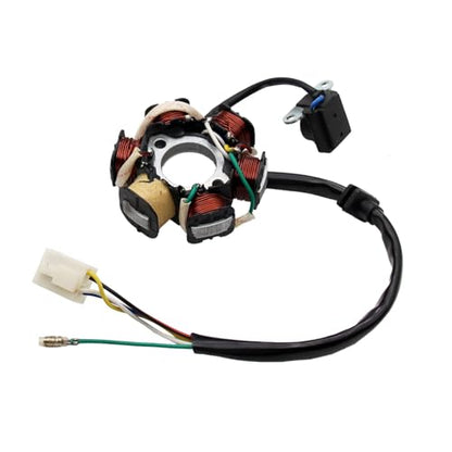 PRO BAT ATV Quad Go Kart Magneto Stator 6 Coils 5 Wires - size: ATV Magneto Stator with Female Plug