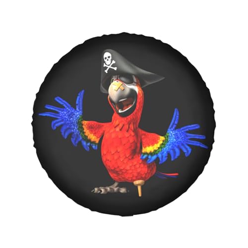 Parrot Pirate Spare Tire Cover Waterproof Sun Protection Fit 15 Inches - color: Parrot Pirate, size: 15 inch