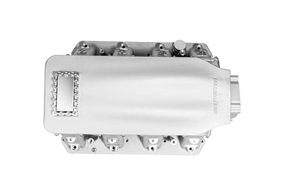 Cast Hemi GenⅢ Intake Manifold 102mm For Mopar Dual Throttle Body bolt with Fuel Rail Kits and Burst Panel Flange (Satin) - color: Satin