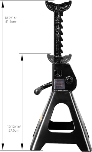 Big RED AT82001BR Hydraulic Trolley Service/Floor Jack Combo with 2 Jack Stands, 2 Ton (4,000 lb), Black - size: 2 Ton (4,000 lb) with Jack Stands