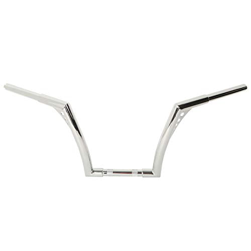 XMT-MOTO 12" Rise 1-1/4 Ape Hangers Handlebar Fit For Harley FLST FXST XL - color: Chrome, size: 12 INCH