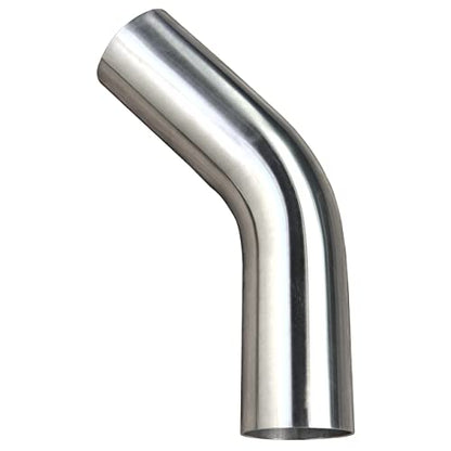 2" (51mm) OD 45 Degree Aluminum Elbow Pipe Intercooler Pipe Air Intake Tube, 1.5D Radius, Aluminum Alloy Tube High polished - color: 45 Degree, size: OD 2" (51mm)