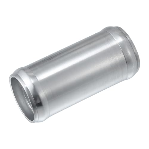 Car Adapter Joiner Pipe Universal 35mm 1.38" OD 76mm 2.99" Length Connector Tubing Adapter Aluminum Alloy Silver Tone