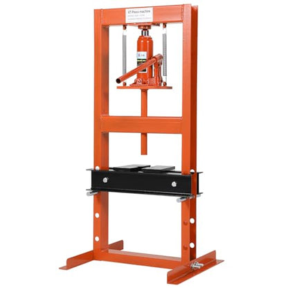 6-Ton Hydraulic Shop Press, h-Frame with Adjustable Height, Movable Plates