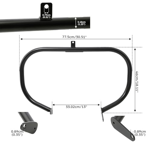 XMT-Moto 1.25 inch Engine Guard Bar Fit for Honda VT750 Shadow Black