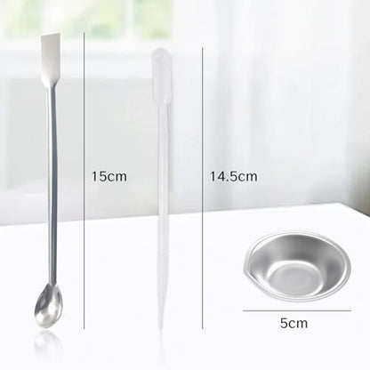 BRBASAP 2Pcs Metal Paint Tray Mixing Palette 2Pcs Metal Paint Stirrers 2Pcs Clear Plastic Droppers for Airbrush Painting Model Mixing DIY Art Craft Small Cups Bowls and Mixing Dishes
