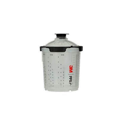 3M 26000 PPS 2.0 Spray Gun Cup, Lids and Liners Kit, Standard, 200-Micron Filter, 22 Ounces, BLACK,SILVER - size: Standard, 200-Micron Filter