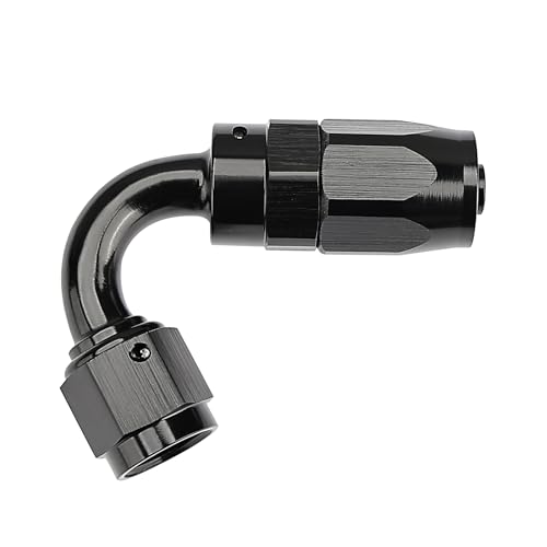 EVIL ENERGY 4AN Hose End Fitting 120 Degree Swivel for CPE Braided Fuel Hose Black - size: 4AN, style: 120 Degree
