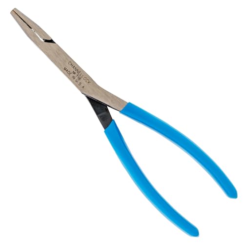 Long Reach Plier, Flat Nose, High Carbon Steel, 8 in - style: Flat Nose