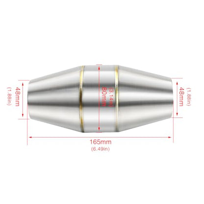 Exhaust Pipe Resonator Baffle Muffler DB Killer Quiet Mid Pipe Expansion Chamber Silencer Noise Eliminator Deadener for Motorcycle ATV UTV Go Kart (C), SCL-2018070016 - size: C
