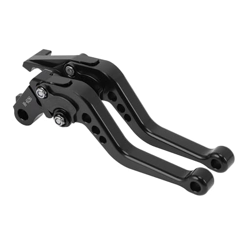 Short Brake Clutch Levers for Honda CBR600 F2 1991-2007 6 Position Adjustable Motorcycle Handlebar Brake Lever Aluminum Alloy Solid Black 1 Pair - color: Solid Black