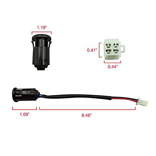 Ignition Switch for Chinese ATV, Key Ignition for Coolster Taotao Sunl Apollo, Key Switch with 4 Wire Replacement for 50cc 70cc 90cc 110cc 125cc Scooters and Dirt Bikes, Pack of 2pcs