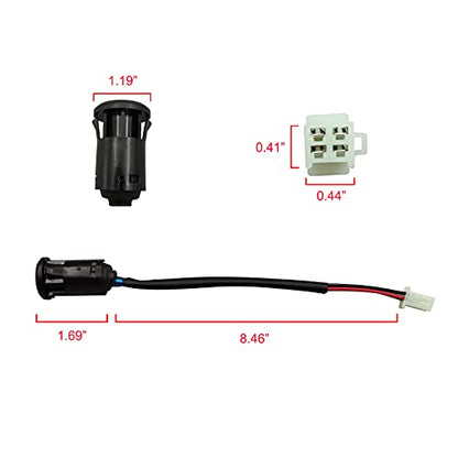 Ignition Switch for Chinese ATV, Key Ignition for Coolster Taotao Sunl Apollo, Key Switch with 4 Wire Replacement for 50cc 70cc 90cc 110cc 125cc Scooters and Dirt Bikes, Pack of 2pcs