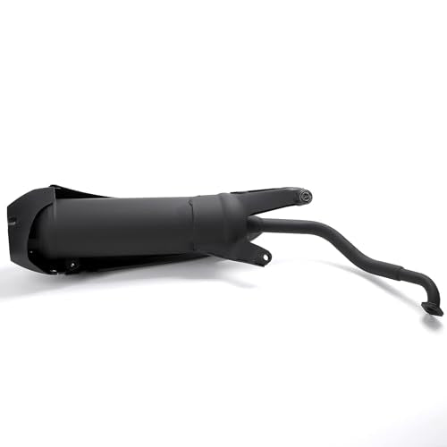 Mokuo Motorcycle Exhaust Assembly in Heavy Iron Material Compatible with Chinese GY6 125cc 150cc 4-Stroke Engine Scooter Moped RSZ 150cc,Xpro Bali 150