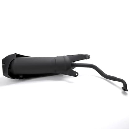 Mokuo Motorcycle Exhaust Assembly in Heavy Iron Material Compatible with Chinese GY6 125cc 150cc 4-Stroke Engine Scooter Moped RSZ 150cc,Xpro Bali 150