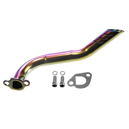 Mini Bike Exhaust Header Kit, Fit Predator 196cc 212cc 224cc GX160 Clone - size: colorful