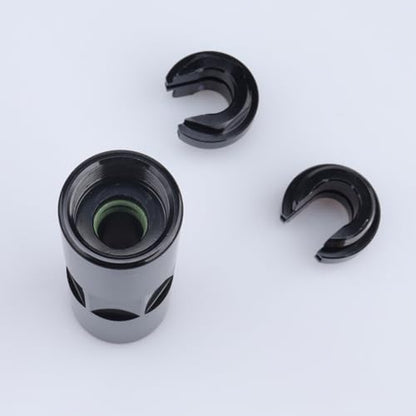 AC PERFORMANCE Aluminum Billet Double Ends 3/8 Female Quick Disconnect Fitting Adapter Black - size: 3/8 to 3/8