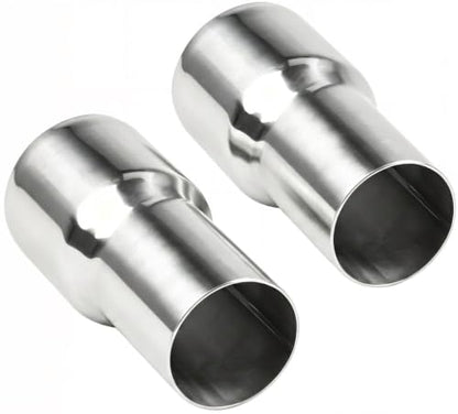 YSIL 2" OD to 2.5" OD Exhaust Pipe Adapter Reducer Stainless Steel 2PCS - size: 2" OD to 2.5" OD