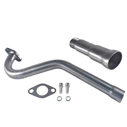 3 Stage Exhaust Header Pipe For Predator 79cc 98cc 3HP For Coleman CT100U Mini Bike - color: Silver, size: 3 Stage Exhaust Pipe With Header