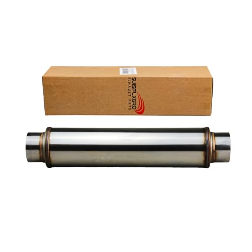 Exhaust Resonator, Straight Gasflow Design, Quiet and Deep Sound Muffler, Made of 100% Stainless (3.0X16/20) - size: 3.0X16/20