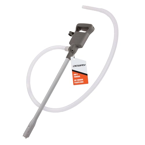 Deway Fuel Transfer Pump, Manual Nozzle Control, 3.8 GPM, 51in Hose - style: Basic No Auto-Stop