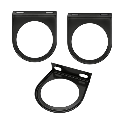3PCS Single Gauge Mounting Panel, Gauge Pod Mount, 2.1 Inch Gauge Mounting Panel Bracket Pod with Single Hole, Vehicle Dashboard Gauge Pillar Mount Pod Holder for Auto Truck Boat (3PCS) - color: 3PCS