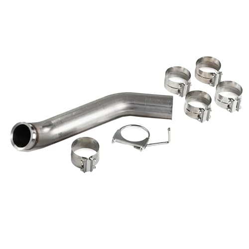 Stainless Steel Exhaust Pipes for 2011-2018 Dodge Ram 3500 4500 5500 6.7L 5" Cummins Diesel - size: for 2011-2018 Ram 3500 4500 5500