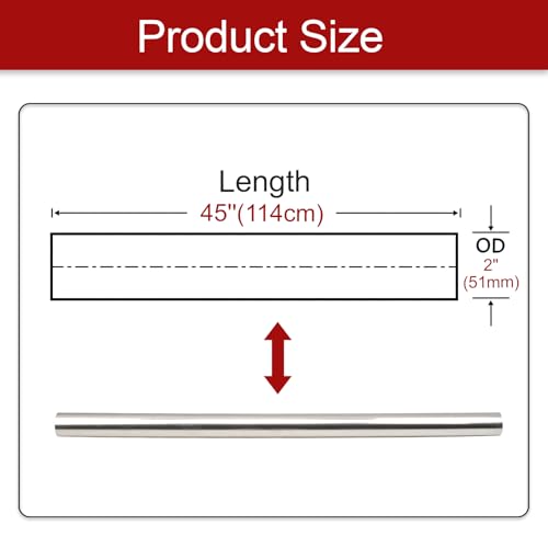 Stainless Steel 2''Inch Straight DIY Custom Mandrel Exhaust Pipe - size: 2 Inch-2PC