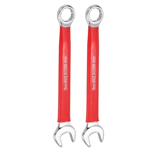 HARFINGTON 2Pcs Metric Combination Wrench 16mm 12-Point Box & Open End CR-V - size: 16mm