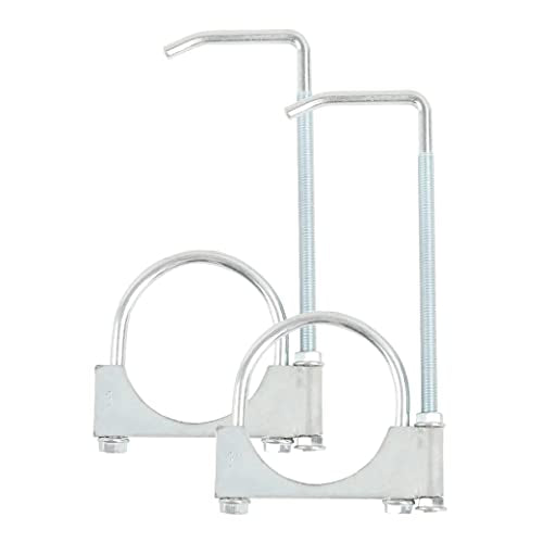 Exhaust Clamp With Hanger Fits 3" Exhaust Pipe, 2PCS - size: 3''