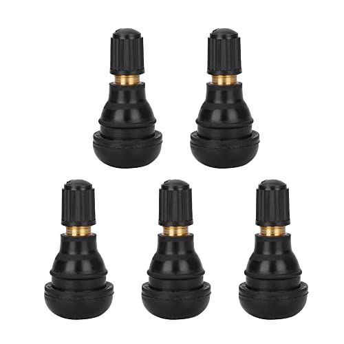 TR412 Tire Valve Stem Rubber Snap-in Valves, Tubeless Suit 5-Pack