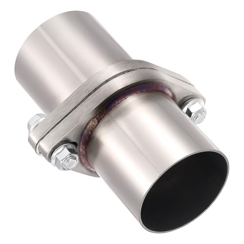 EVIL ENERGY 2 Bolt Exhaust Flange Repair Piping Kit, 304 Stainless Steel Exhaust Flange and Gasket Set with Bolts and Nuts, Universal Flange Replacement Kit for Quick Fix Repair (2.5") - size: 2.5"