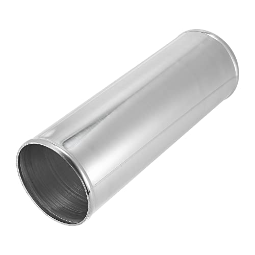 X AUTOHAUX OD 4" 102mm Length 12" 300mm Aluminum Alloy Tube Intercooler Pipe Straight Air Intake Tube Silver Tone for Car - size: 4 Inch