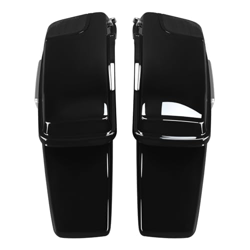 TCMT Hard Saddlebag W/ 5 x 7" Speaker Lids Fits For Harley 2014-2024 Touring Road King Road Street Electra Glide Ultra-Classic FLT FLHT FLHTCU FLHRC - color: Chrome Latches, size: Standard(5x7 Speaker Lid)