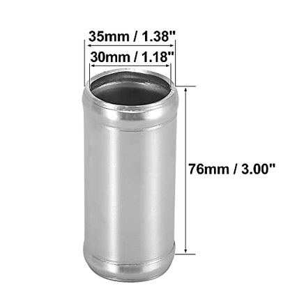 X AUTOHAUX Aluminum Alloy Hose Joint Pipe Set with 2 Clamps OD 1.38" 35mm Length 3" 76mm - size: 1.38"