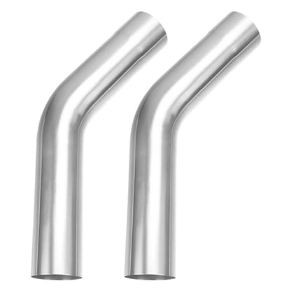 A-KARCK Exhaust 45 Degree Tube 2.5" OD 2 Pack, Stainless Steel Exhaust Pipe Mandrel Bend, Custom Your Own Exhaust System - size: 2.5", style: 45 Degree - 2pcs