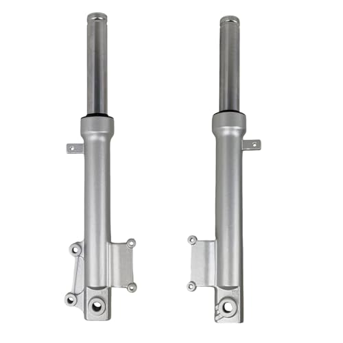 RedCap Front Shock Absorbers Forks Set for 50cc 150cc Scooter Moped TaoTao VIP MaxPower 150, PowerMax 150cc Roketa GY6 Scooter Moped 452mm (Silver) - color: Silver