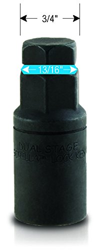 Gorilla Automotive (71641X) 14mm x 1.50 Thread Size Acorn Chrome X2 Wheel Lock, (Pack of 4)