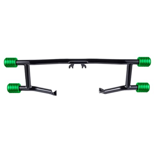 Advanblack Protek Two Step Highway Peg Crash Bar with CNC Slider Fit for 2014-2025 Harley Touring Road Glide Street Glide Electra Glide – Engine Guard Performance Upgrade (Green CNC) - color: Green CNC