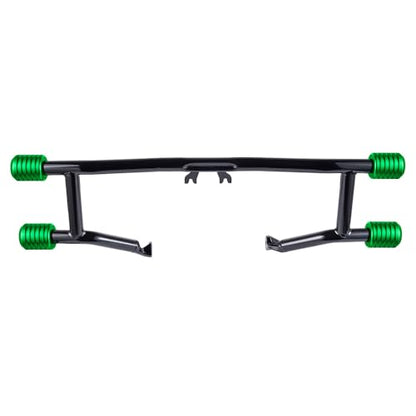 Advanblack Protek Two Step Highway Peg Crash Bar with CNC Slider Fit for 2014-2025 Harley Touring Road Glide Street Glide Electra Glide – Engine Guard Performance Upgrade (Green CNC) - color: Green CNC
