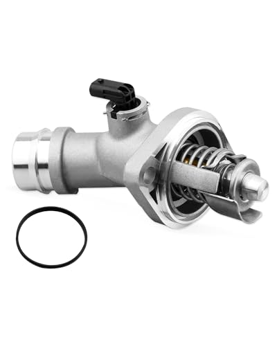 Engine Coolant Thermostat Housing Assembly Fit for Hyundai Elantra 2017 2018 2019 2020, Replace 255002E085 25500-2E085 Aluminum Alloy Thermostat Housing Assembly