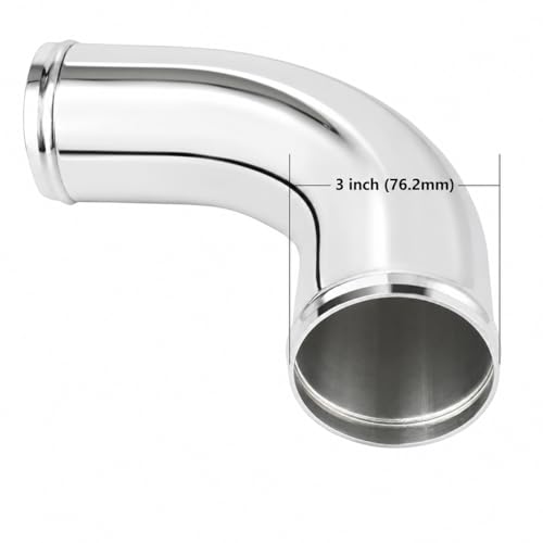 Ucreative 90 Degree OD: 3.0" (76.2mm) Aluminum Alloy Pipe