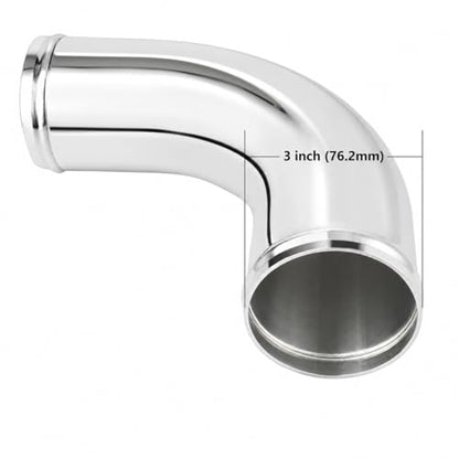 Ucreative 90 Degree OD: 3.0" (76.2mm) Aluminum Alloy Pipe