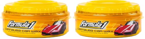 Formula 1 Carnauba Car Wax Paste - High-Gloss Shine - Polish for Car Detailing to Shine & Protect – Remove Haze and Paint Swirls w/Micropolishing Agents – Car Cleaning Supplies (8 oz) (Pack of 2) - size: 8 Fl Oz (Pack of 2)